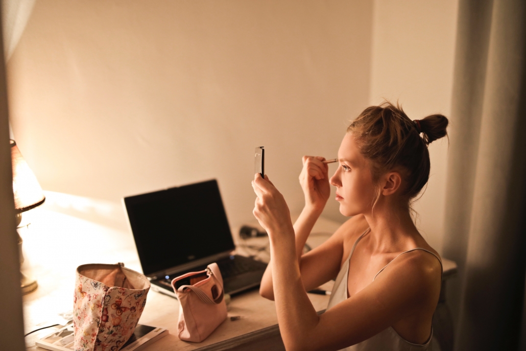 Adult Applying Beauty Makeup